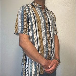 Perry Ellis - MULTI-PRINT STRIPE SHIRT